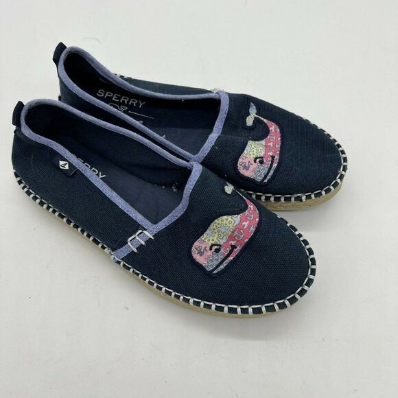 Sperry Skysail Vineyard Vines Whale Shoes Girls Size 13M blue - Picture 1 of 8